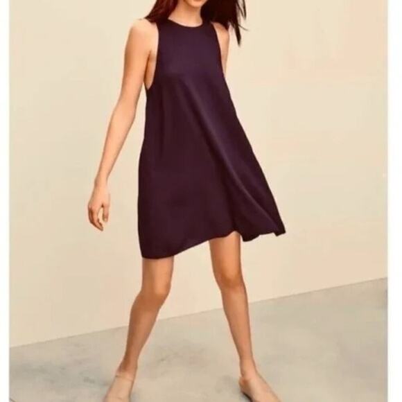 Aritzia Wilfred Le Fou Purple Crepe Trompette A-Line Swing Dress Size Small - Picture 1 of 9